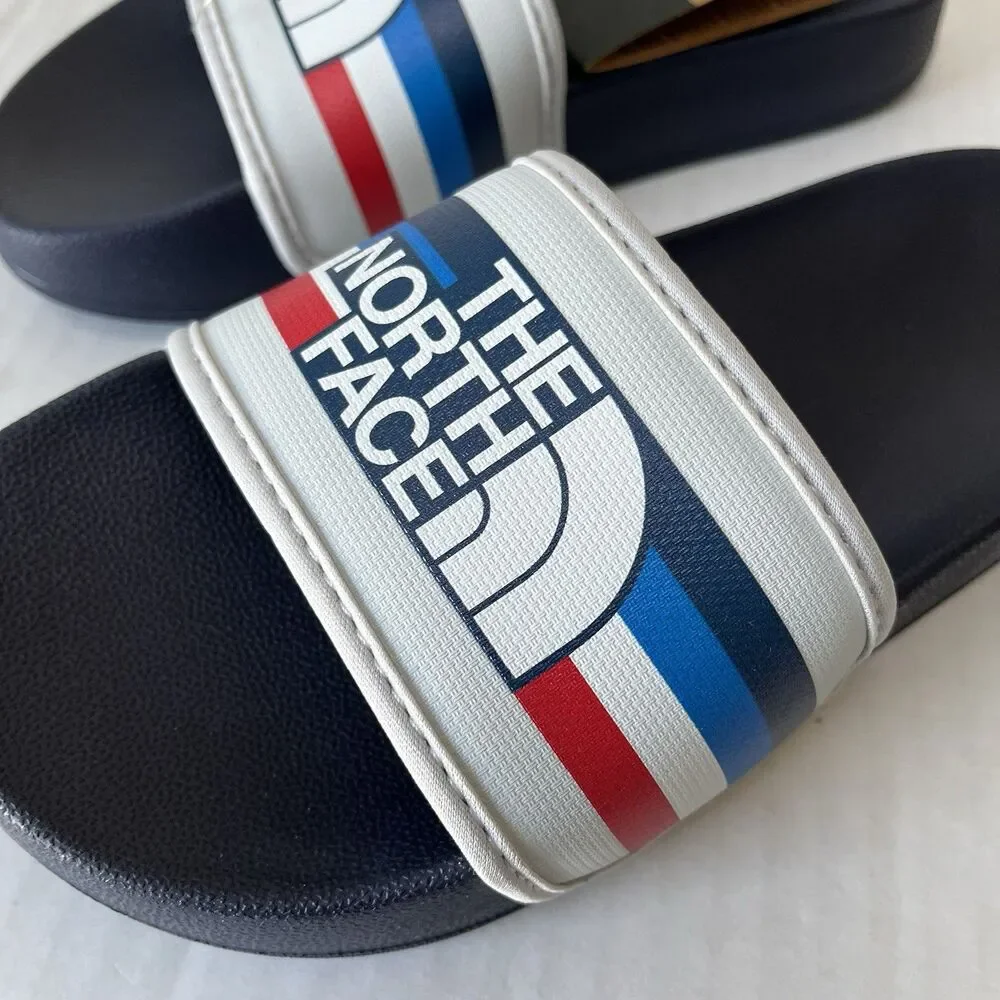 The North Face Youth Base Camp Slide III Slip On Unisex Sandals 3 Red/White/Blue
